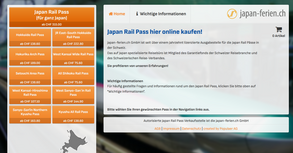 JR-Pass Bestellseite